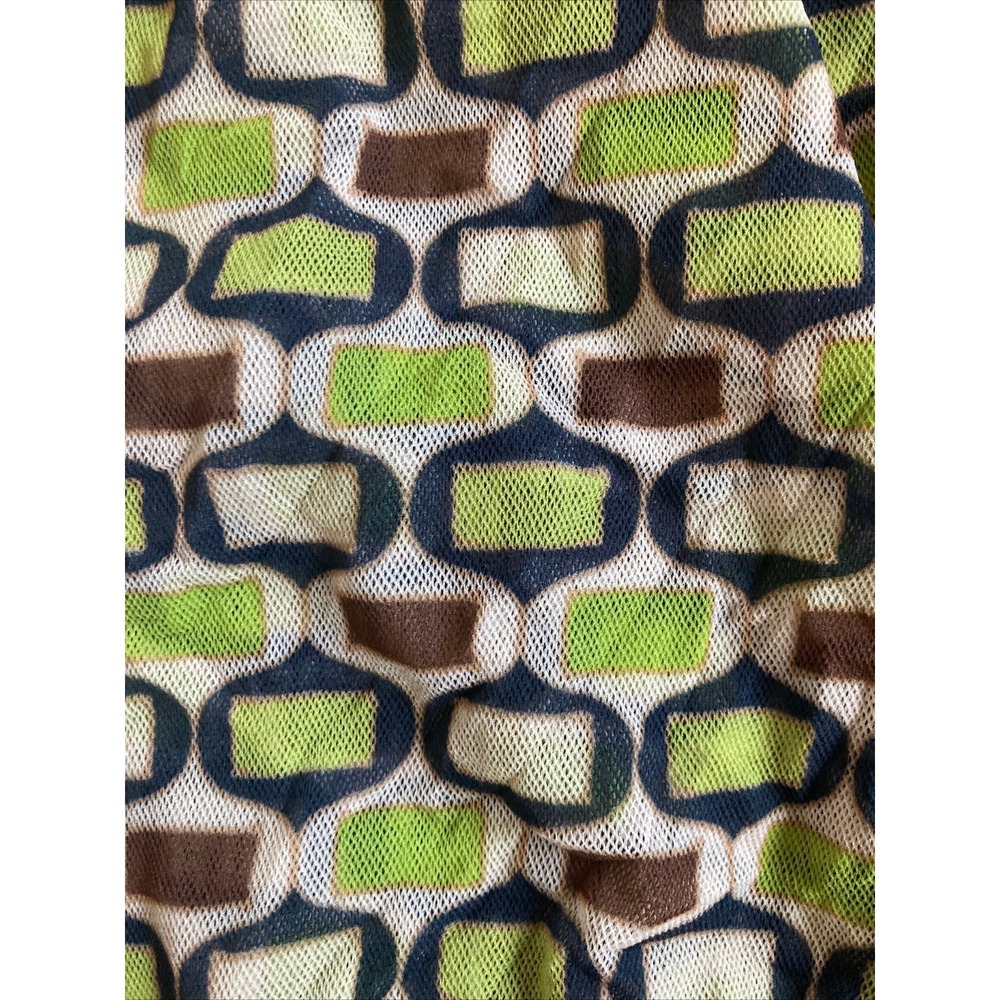 NWT $64 SWEET PEA BY STACY FRATI Hourglass Tie Neck Green Brown Tank Top Large - Picture 10 of 10